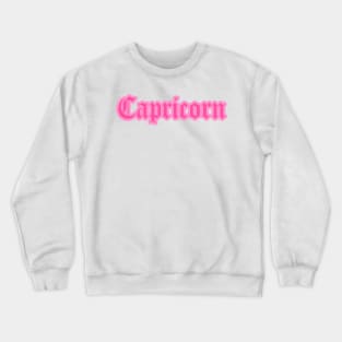 Capricorn Zodiac Pink Astrology Aesthetic Crewneck Sweatshirt